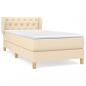 Preview: Boxspringbett mit Matratze Creme 80x200 cm Stoff