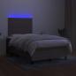 Preview: Boxspringbett mit Matratze & LED Taupe 120x200 cm Stoff