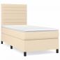 Preview: Boxspringbett mit Matratze Creme 80x200 cm Stoff