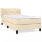 Preview: Boxspringbett mit Matratze Creme 80x200 cm Stoff