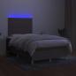 Preview: Boxspringbett mit Matratze & LED Taupe 120x200 cm Stoff