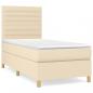 Preview: Boxspringbett mit Matratze Creme 80x200 cm Stoff