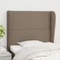 Preview: ARDEBO.de - Kopfteil mit Ohren Taupe 103x23x118/128 cm Stoff