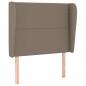 Preview: Kopfteil mit Ohren Taupe 103x23x118/128 cm Stoff