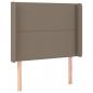 Preview: Kopfteil mit Ohren Taupe 103x16x118/128 cm Stoff