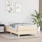 Preview: ARDEBO.de - Boxspringbett mit Matratze Creme 80x200 cm Stoff