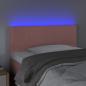 Preview: LED Kopfteil Rosa 100x5x78/88 cm Samt