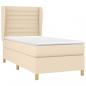 Preview: Boxspringbett mit Matratze Creme 80x200 cm Stoff