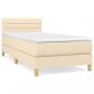 Preview: Boxspringbett mit Matratze Creme 80x200 cm Stoff