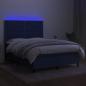 Preview: Boxspringbett mit Matratze & LED Blau 140x190 cm Stoff