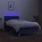 Preview: Boxspringbett mit Matratze & LED Blau 90x190 cm Stoff