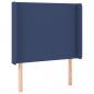 Preview: Boxspringbett mit Matratze & LED Blau 90x190 cm Stoff