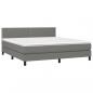 Preview: Boxspringbett mit Matratze Dunkelgrau 160x200 cm Stoff