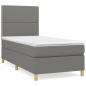 Preview: Boxspringbett mit Matratze Dunkelgrau 80x200 cm Stoff