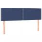 Preview: Boxspringbett mit Matratze Blau 140x190 cm Stoff