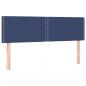 Preview: Kopfteile 2 Stk. Blau 72x5x78/88 cm Stoff