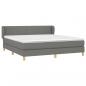 Preview: Boxspringbett mit Matratze Dunkelgrau 160x200 cm Stoff