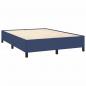 Preview: Boxspringbett mit Matratze Blau 140x190 cm Stoff