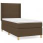 Preview: Boxspringbett mit Matratze Dunkelbraun 100x200 cm Stoff