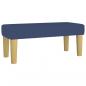 Preview: Boxspringbett mit Matratze Blau 90x190 cm Stoff