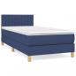 Preview: Boxspringbett mit Matratze Blau 90x190 cm Stoff