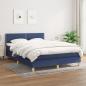 Preview: ARDEBO.de - Boxspringbett mit Matratze Blau 140x190 cm Stoff