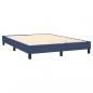 Preview: Boxspringbett mit Matratze Blau 140x200 cm Stoff