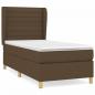 Preview: Boxspringbett mit Matratze Dunkelbraun 100x200 cm Stoff