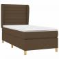 Preview: Boxspringbett mit Matratze Dunkelbraun 100x200 cm Stoff