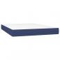 Preview: Boxspringbett mit Matratze Blau 140x190 cm Stoff