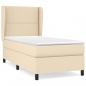 Preview: Boxspringbett mit Matratze Creme 90x200 cm Stoff