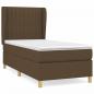 Preview: Boxspringbett mit Matratze Dunkelbraun 100x200 cm Stoff