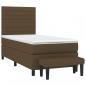 Preview: Boxspringbett mit Matratze Dunkelbraun 100x200 cm Stoff