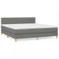 Preview: Boxspringbett mit Matratze Dunkelgrau 160x200 cm Stoff