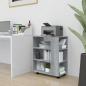 Preview: ARDEBO.de - Rollschrank Grau Sonoma 60x35x75 cm Holzwerkstoff