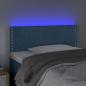 Preview: LED Kopfteil Dunkelblau 100x5x78/88 cm Samt