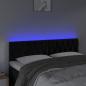 Preview: LED Kopfteil Schwarz 144x7x78/88 cm Samt