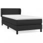 Preview: Boxspringbett mit Matratze Schwarz 80x200 cm Kunstleder