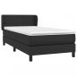 Preview: Boxspringbett mit Matratze Schwarz 80x200 cm Kunstleder