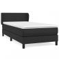 Preview: Boxspringbett mit Matratze Schwarz 80x200 cm Kunstleder