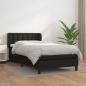 Preview: ARDEBO.de - Boxspringbett mit Matratze Schwarz 80x200 cm Kunstleder