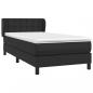 Preview: Boxspringbett mit Matratze Schwarz 80x200 cm Kunstleder