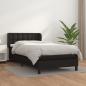 Preview: ARDEBO.de - Boxspringbett mit Matratze Schwarz 90x200 cm Kunstleder