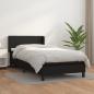 Preview: ARDEBO.de - Boxspringbett mit Matratze Schwarz 80x200 cm Kunstleder