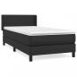 Preview: Boxspringbett mit Matratze Schwarz 80x200 cm Kunstleder