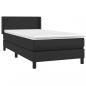 Preview: Boxspringbett mit Matratze Schwarz 80x200 cm Kunstleder