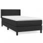 Preview: Boxspringbett mit Matratze Schwarz 80x200 cm Kunstleder