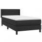 Preview: Boxspringbett mit Matratze Schwarz 80x200 cm Kunstleder