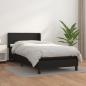 Preview: ARDEBO.de - Boxspringbett mit Matratze Schwarz 90x200 cm Kunstleder