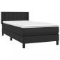 Preview: Boxspringbett mit Matratze Schwarz 80x200 cm Kunstleder